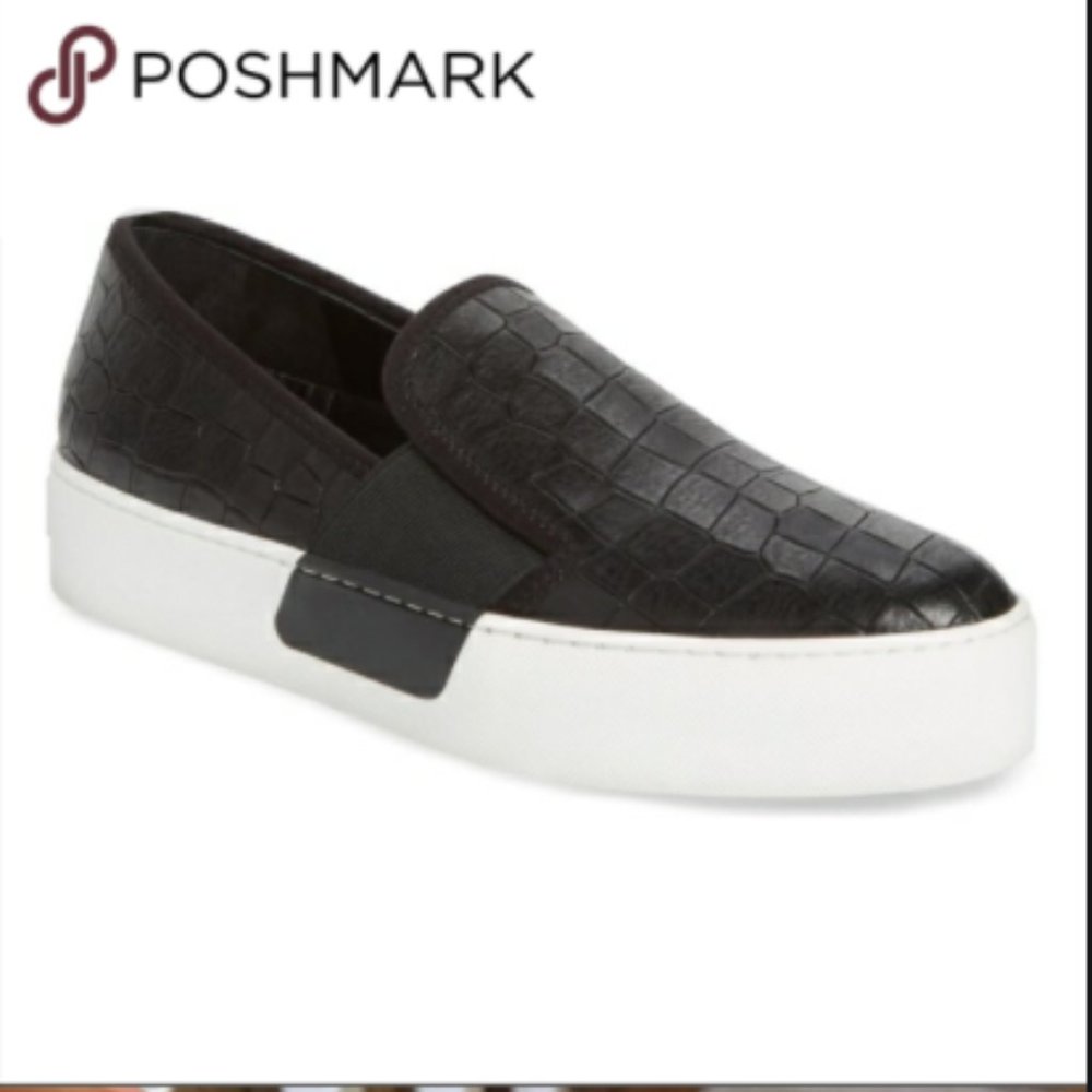 1. State black platform slip-ons